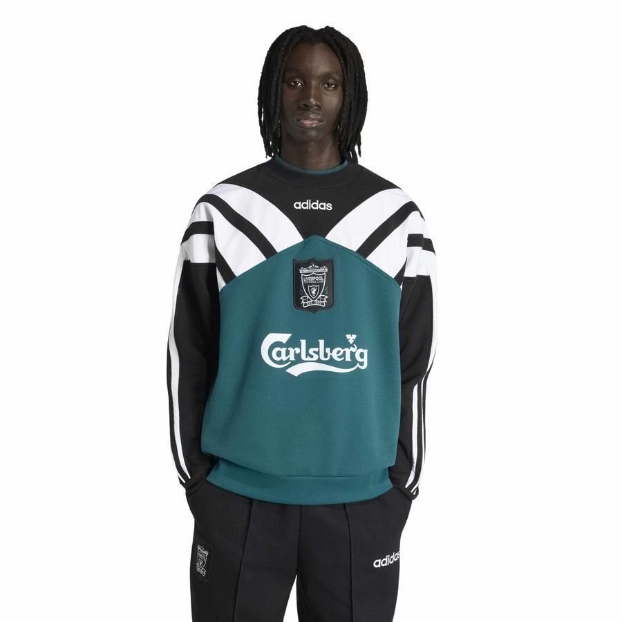 Liverpool Sweatshirt Bringback 1995/96 - Rich Green/Black/White - Men's-SoccerKits Hub | Buy Soccer Jerseys Online
